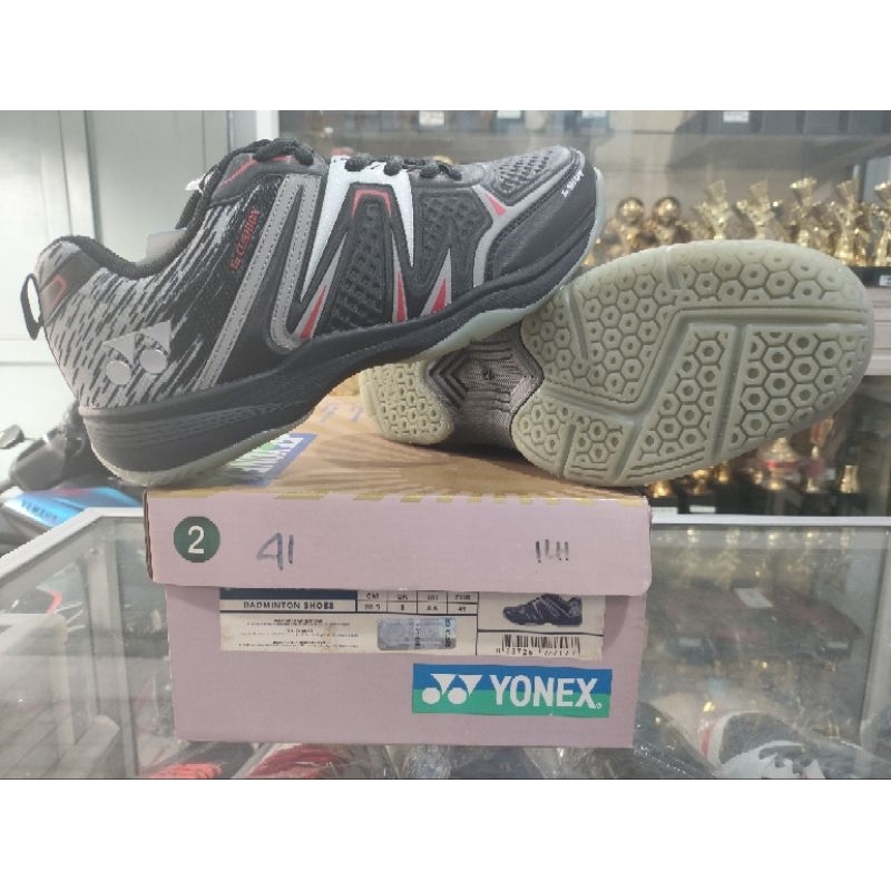 sepatu badminton yonex tokyo 2 black cool gray silver original