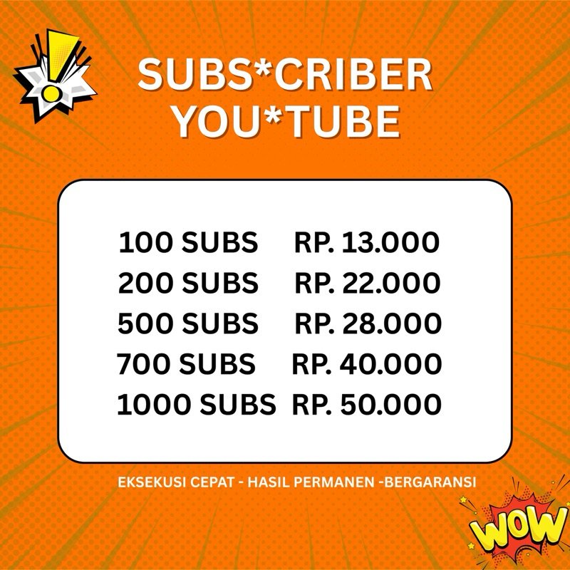 PROMO SUBSCRIBER YT SUBSCRIBER YTB ORGANIK YOUTUBE NATURAL PROSES CEPAT PERMANEN TERMURAH BEGARANSI