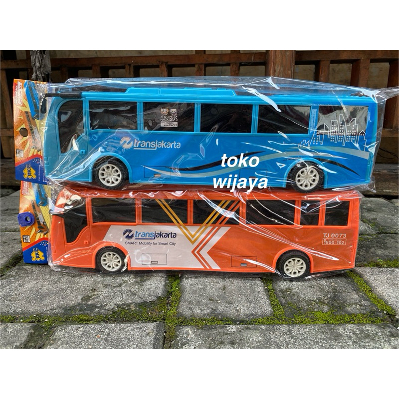 Mainan Anak Miniatur Bus Tranjakarta Besar