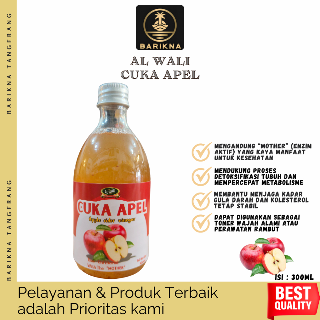 

CUKA/ APEL/ CUKA APEL/ AL WALI CUKA APEL 300ML