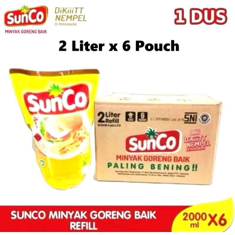 

Minyak sunco 2 liter 1 dus/1 karton/ 2 liter isi 6