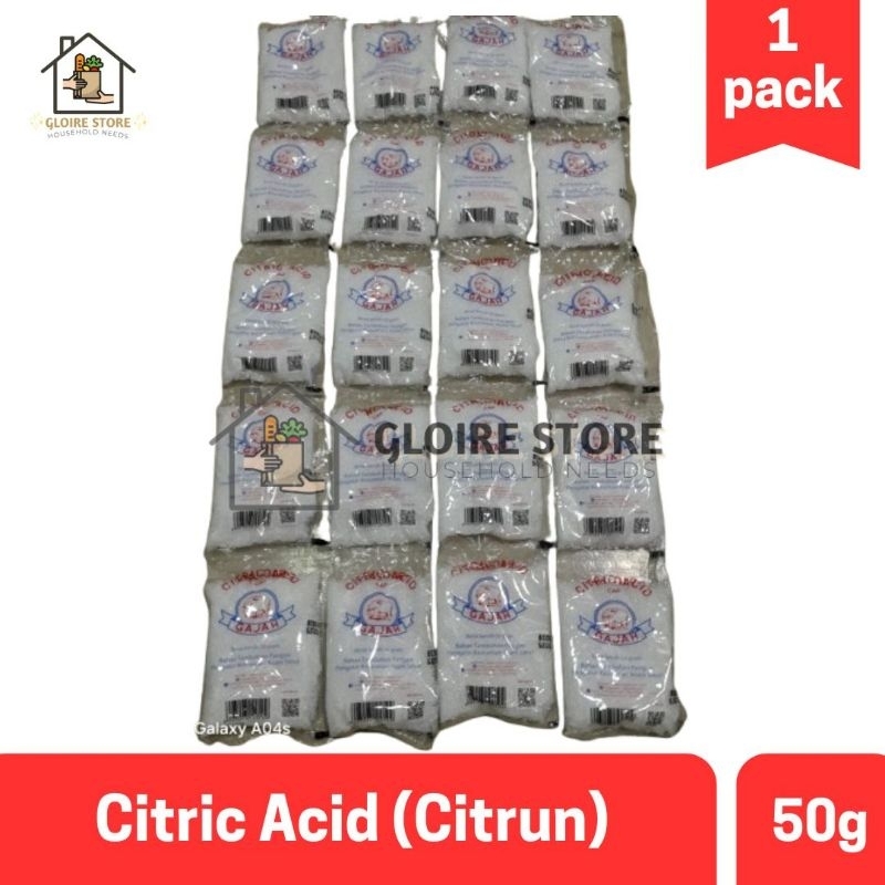 

CITRUN Sitrun (Citric Acid) Cap GAJAH 50g Bahan Pengatur Keasaman (S)