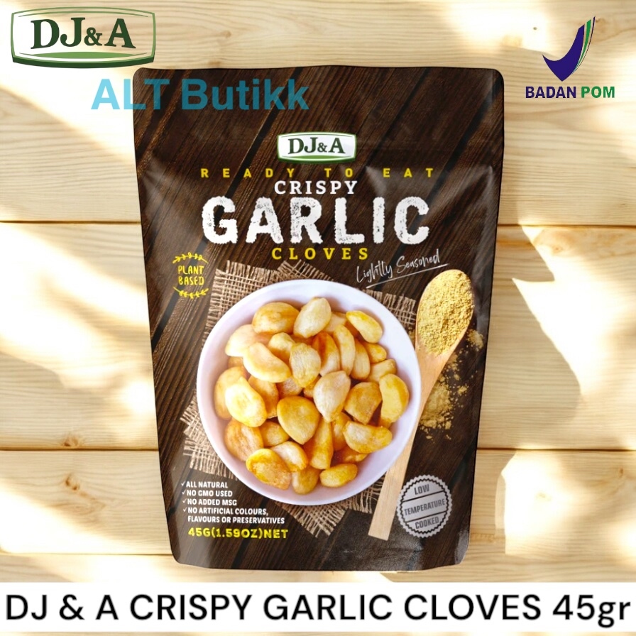 

DJ&A CRISPY GARLIC CLOVES 45 GR | SNACK BAWANG PUTIH | DJ & A AUSTRALIA