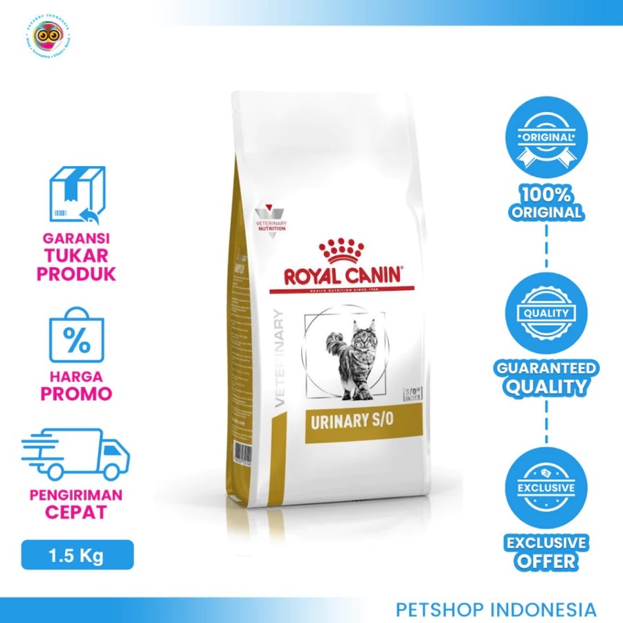 Royal Canin Vet Urinary S/O Cat 1,5 kg – Makanan Kucing VET