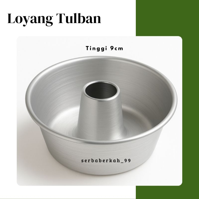Loyang Tulban ukuran 16 18 20 22 24 cm Tebal anti lengket/Loyang Bolu - 24cm