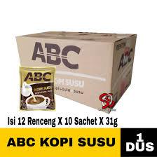 

ABC Susu Kopi - 1 Dus/Karton Isi 12 Renteng x 10 Sachet x 30 gr/Kopi Susu