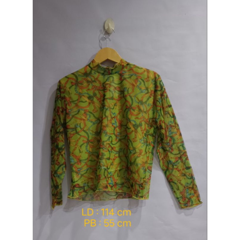 Baju Hijau Pita Pita Preloved