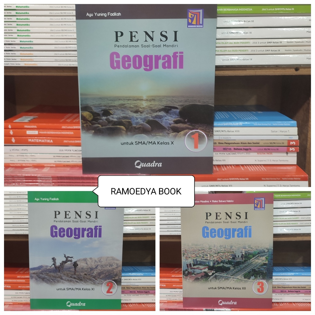 Buku PENSI Geografi SMA/MA Kelas 10,11,12 Kurikulum Merdeka Quadra