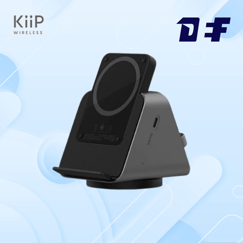 KIIP WIRELESS EW50S MAGSAFE POWER BANK WIRELESS CHARGING BASE 3IN1 PD - Hitam