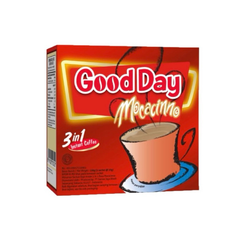 

good day kopi mocacinno box 20gr x 5 pcs 100 gram