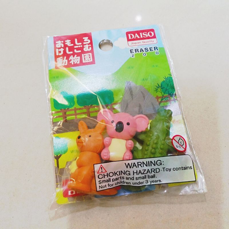 

Animal Eraser / Penghapus / Setip DAISO tema ZOO / Hewan