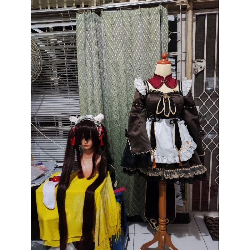 FULLSET HUTAO MAID UWOWO COSPLAY