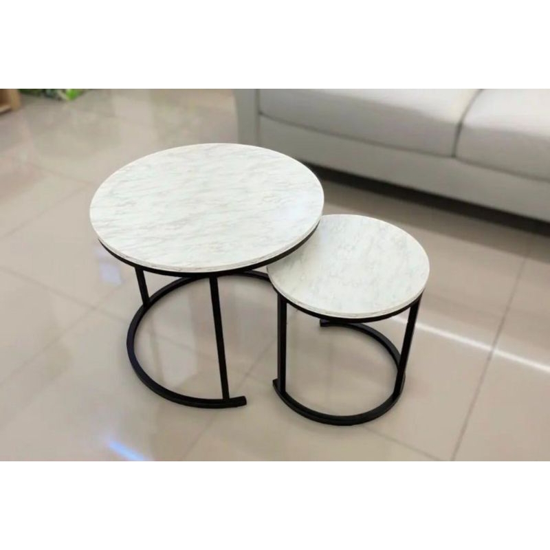 SET MEJA NASTING MARMER CARARA WHITE MEJA NASTING MARMER FREE ONGKIR