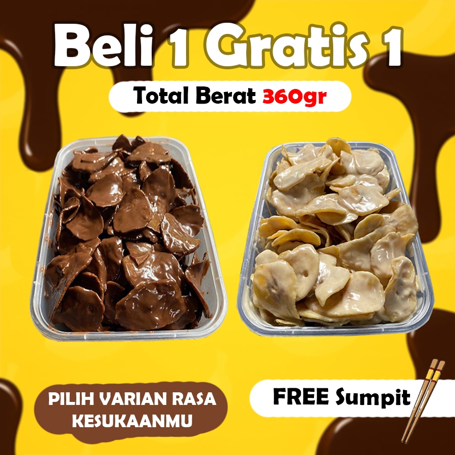 

[BELI 1 GRATIS 1] Paket Hemat 2 pack Keripik Pisang Lumer (180g) - Cemilan Banana Kering Crispy
