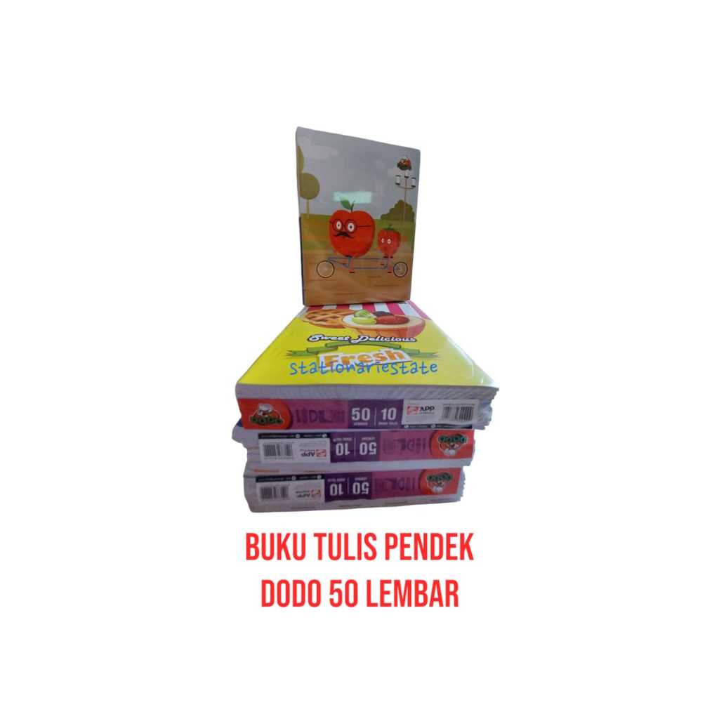 

1pak=10pcs BUKU TULIS PENDEK DODO 50 LEMBAR
