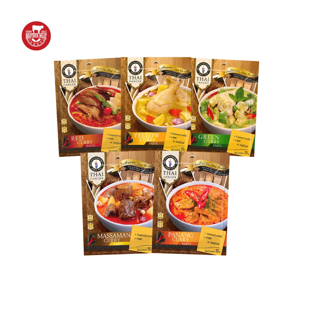

Thai Dancer Curry Paste Authentic Thai Flavour 50gr / Bumbu Kari - Brothermeatshop