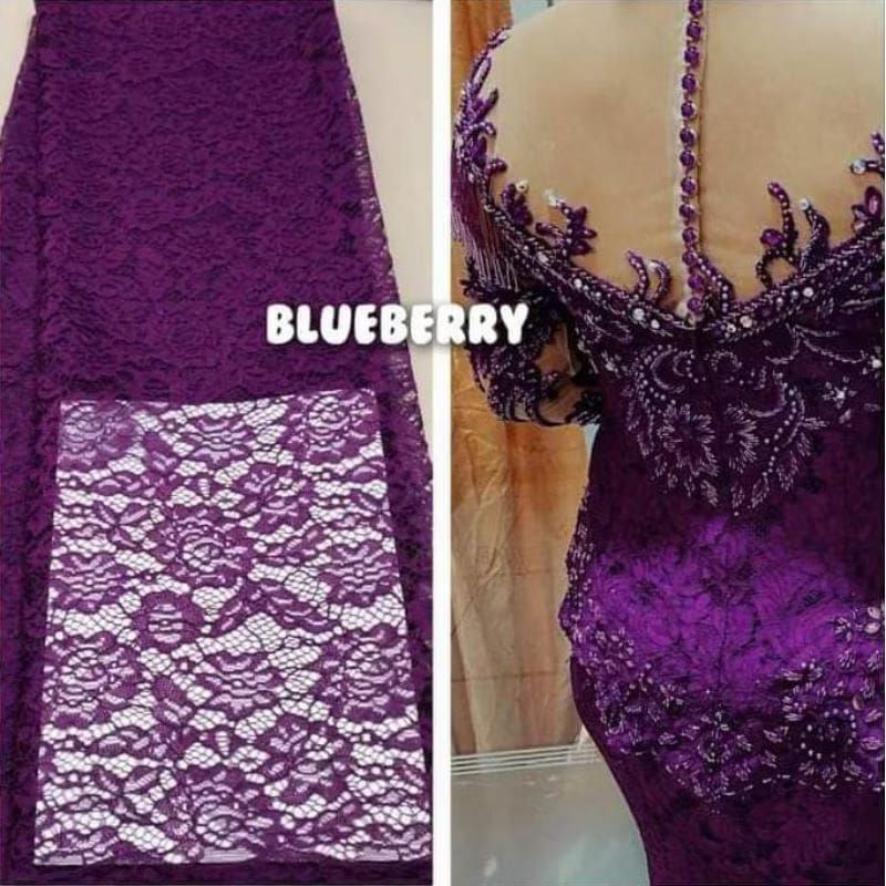 brokat kebaya meteran motif terbaru/kain brokat motif bunga( COD )