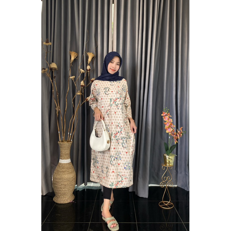 DASTER KEKINIAN LENGAN 3/4 Panjang Busui Friendly