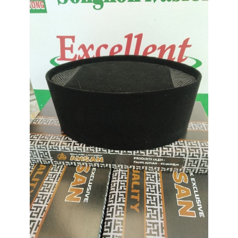 Songkok Hitam Motif Ac nomor 1-10 Tinggi 7, 8,9,10