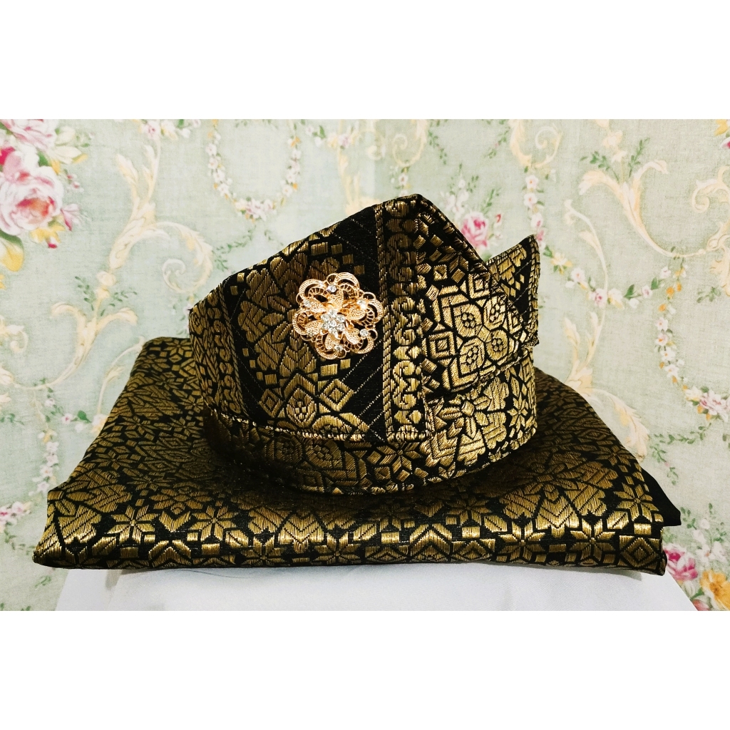 Tanjak + kain songket melayu free bros