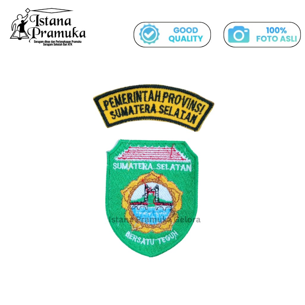 Logo/Atribut PEMPROV SUMATERA SELATAN SUMSEL BORDIR - Istana Pramuka Gelora