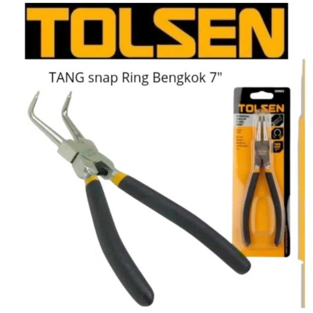 Tang Snap Ring Bengkok BT(buka tutup) 7" TOLSEN 10082