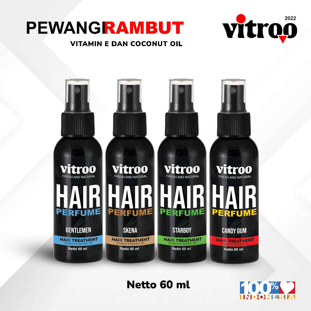 Vitroo Hair Spray Parfum Rambut Semprot Hair Styling Perfume Rambut Perawatan Rambut Pria