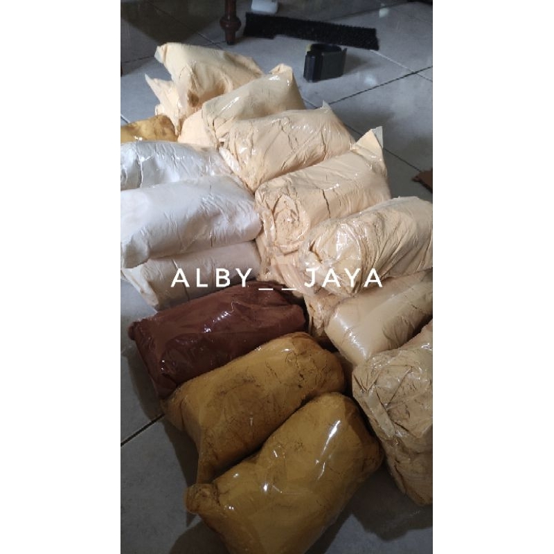 Oker Putih Jati Kuning Kunyit Merah Dempul Kayu 1/2 kg 500 gram