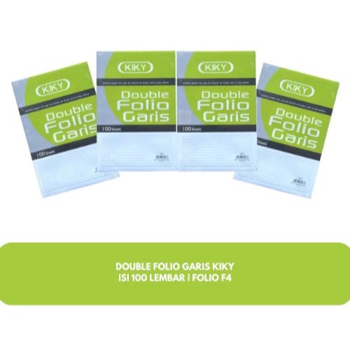 

KERTAS DOUBLE FOLIO GARIS 100 LEMBAR KIKY (1 PACK) / HVS BERGARIS