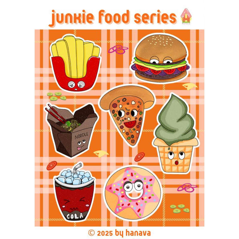 

Junkie Food Series by Hanava untuk buku Journal atau hiasan