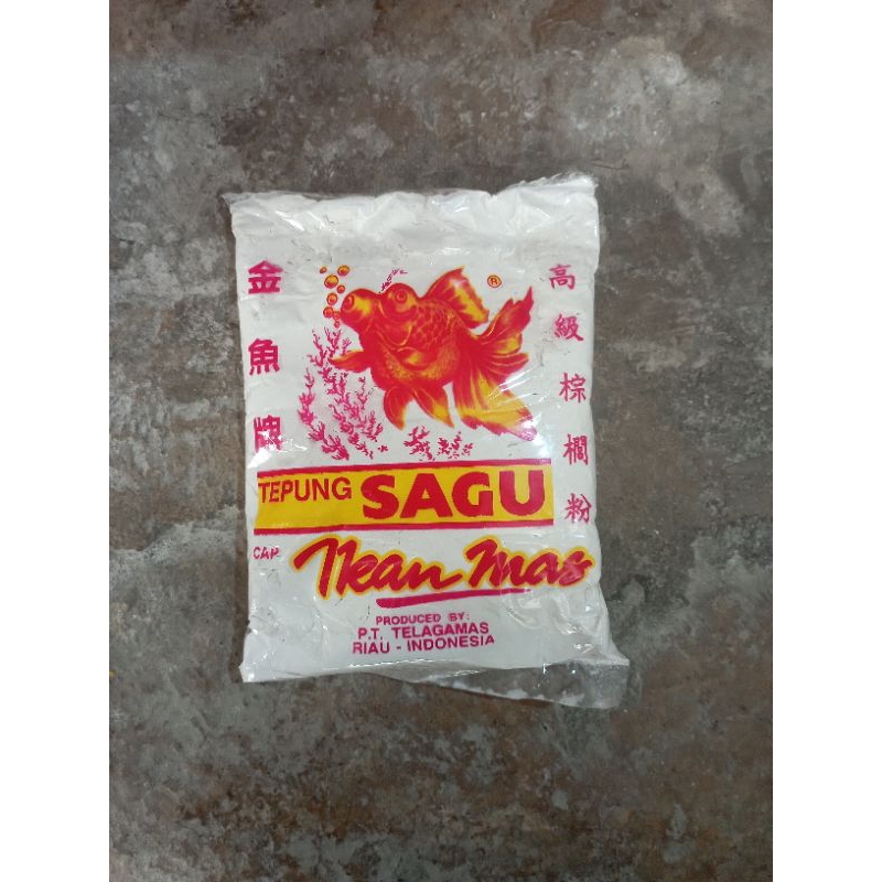 

TEPUNG SAGU 350 gram KEMASAN PLASTIK CAP IKAN MAS | BAKSO BUBUR JENANG JAJAN TRADISIONAL