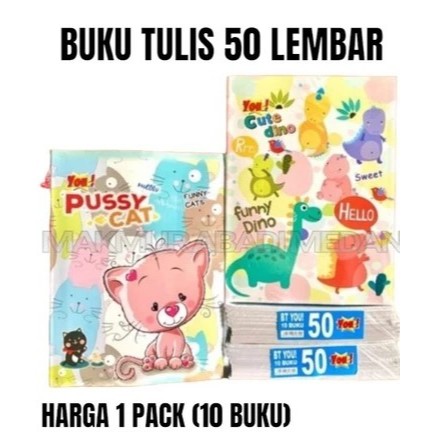 

Buku Tulis 50 Lembar isi 10 pcs YOU/SA