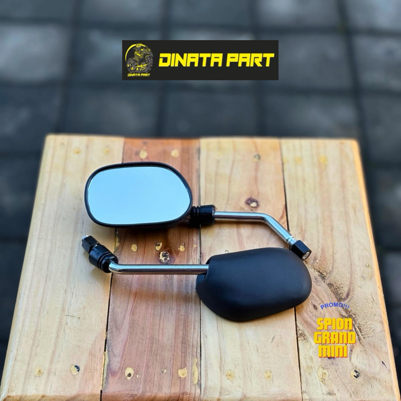 Spion Grand Mini Model Honda | Daun & Tangkai Kecil | Kaca Cembung Jelas | PNP Motor Bebek