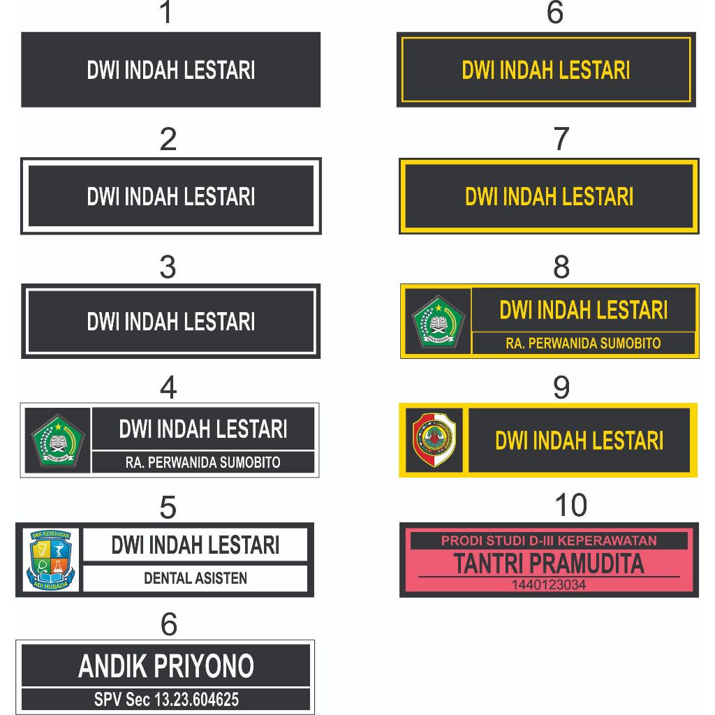 

PIN NAMA MAGNET / PENITI CUSTOM NAME TAG CUSTOM PAPAN DADA NAMA AKSESORIES BISA SATUAN