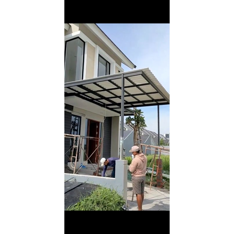 kanopi atap upvc alderon double layer