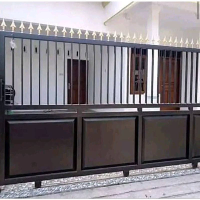 pagar besi minimalis kombinasi grc