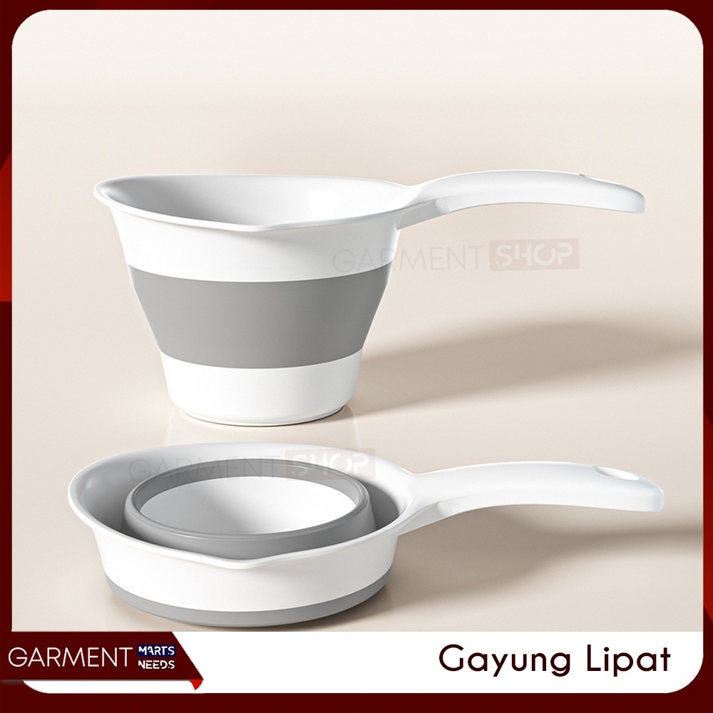 Gayung Mandi Lipat Silikon Portable Ember Air Traveling Gayung Camping Fodable Multifungsi