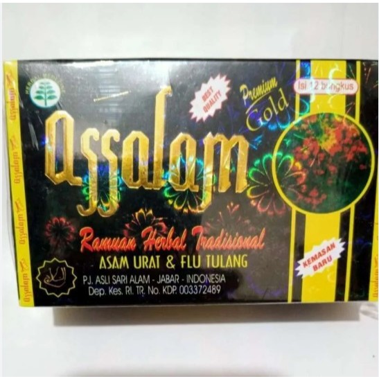 kapsul Assalam Gold Premium Obat Herbal Asam Urat Original Dan Flu Tulang