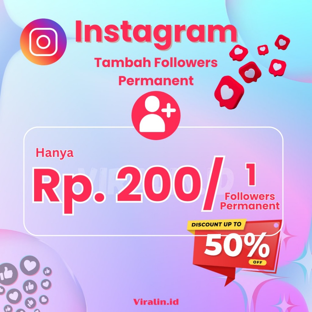 Followers Instagr@m Permanen Real Aktif Murah Proses Cepat Tambah Followers Premium