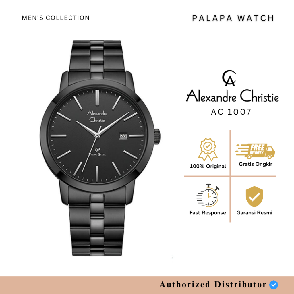 Jam Tangan Pria Alexandre Christie AC 1007 / ac1007 / 1007 Primo Rantai Original Garansi 1 Tahun