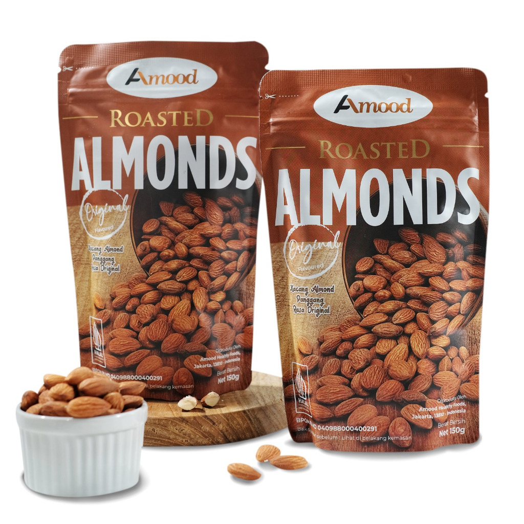 

Amood Roasted Almond 50 gr Kacang Panggang HALAL BPOM Rasa Original
