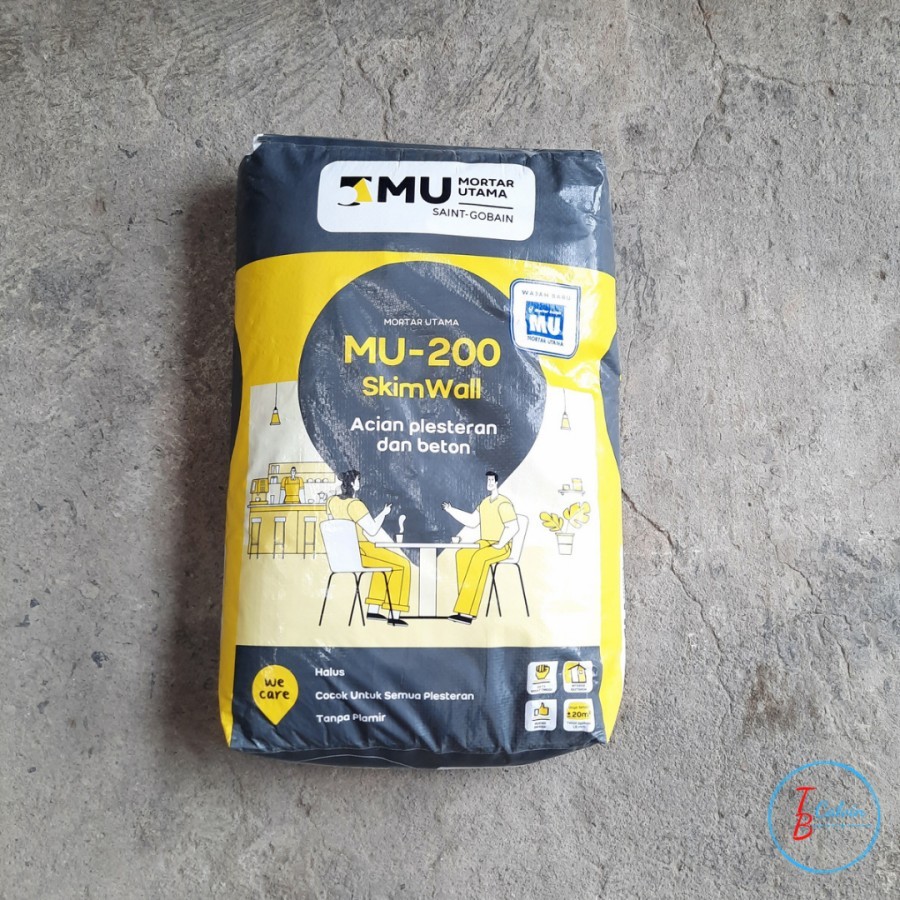 MU 200 Semen Acian 40 kg / Skim Coat Plester dan Beton MU 200 murah