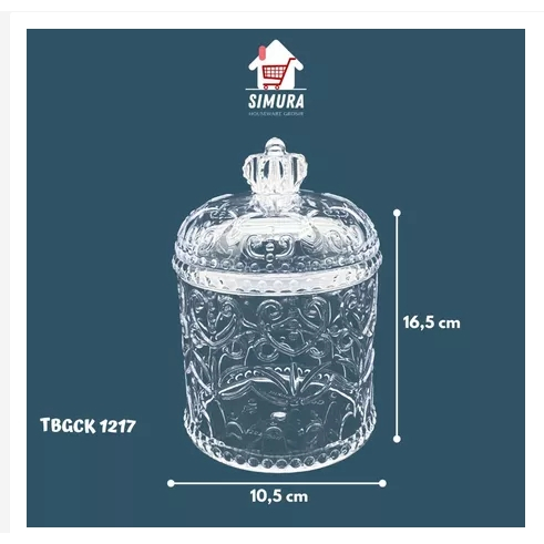 TOPLES AKRILIK BULAT CROWN KECIL 800 ML GOLDEN SUNKIST TBGCK 1217