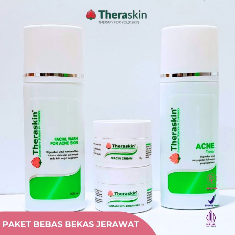 THERASKIN PAKET NIACIN | PAKET BEKAS JERAWAT