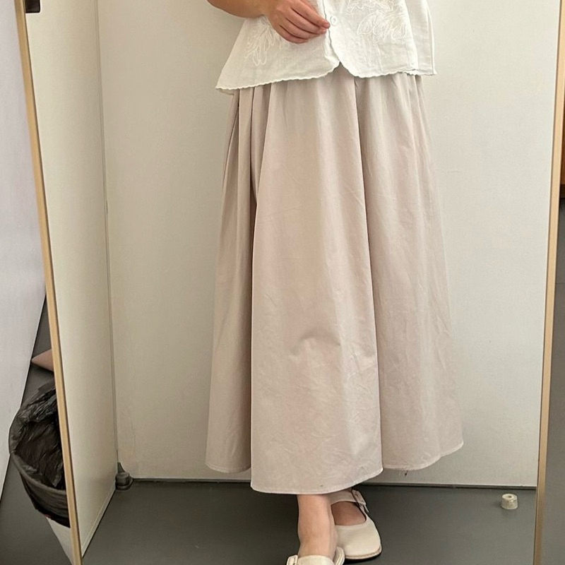 Monica A Line Popline Skirt Premium