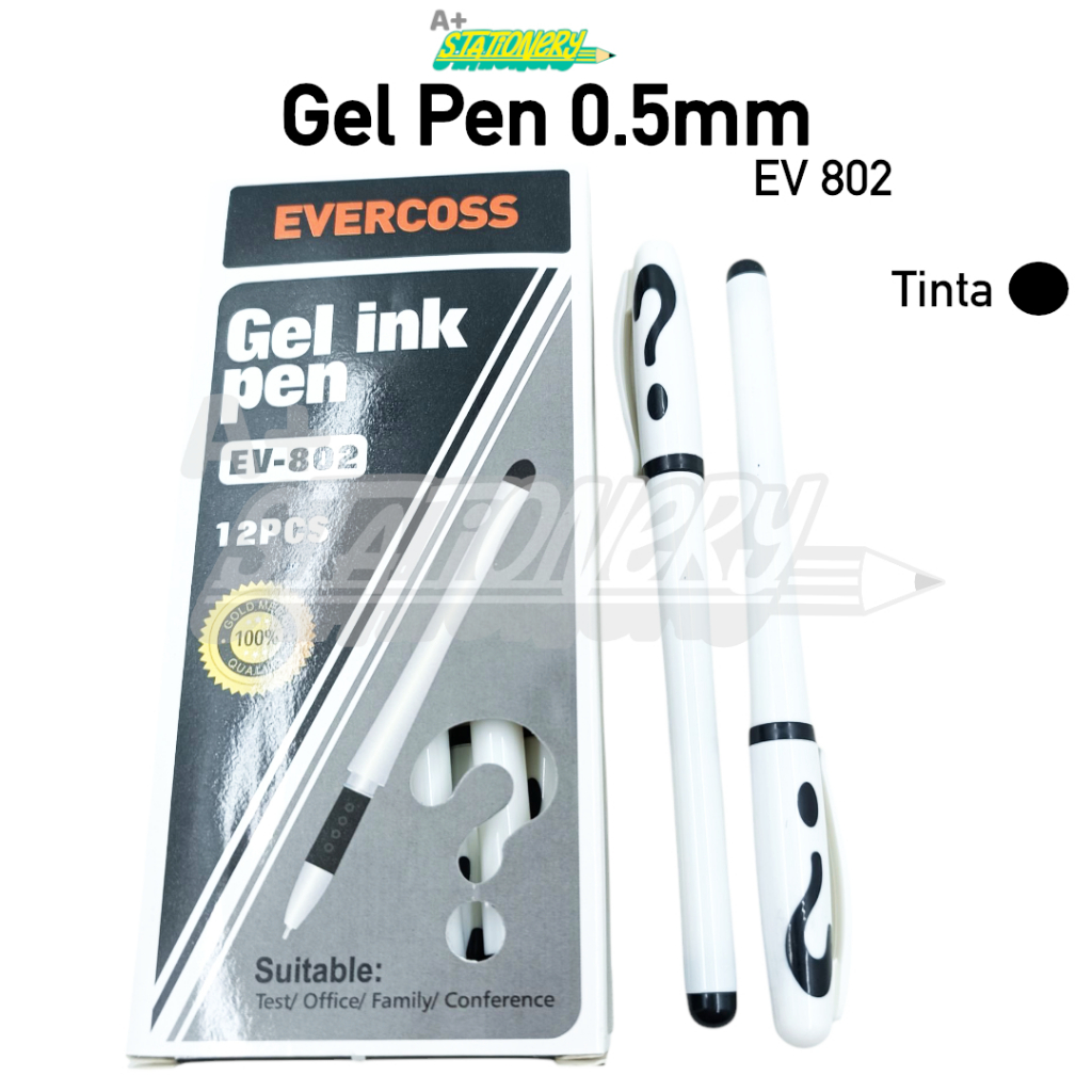

[A+] 1Pack isi 12 Pen Gel Evercoss EV 802 0.5mm