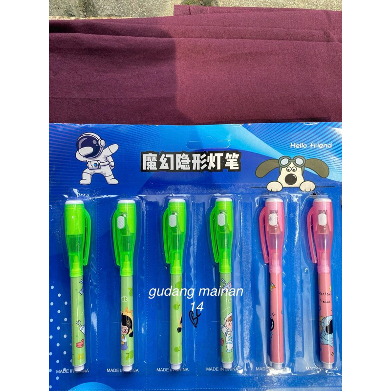 

6pc Pulpen Contek Led Nyala
