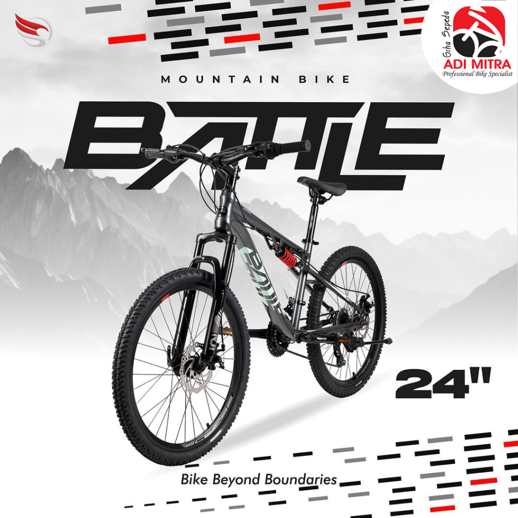 Element Battle [24 Inch] Sepeda MTB 3x7 Speed Sepeda Gunung