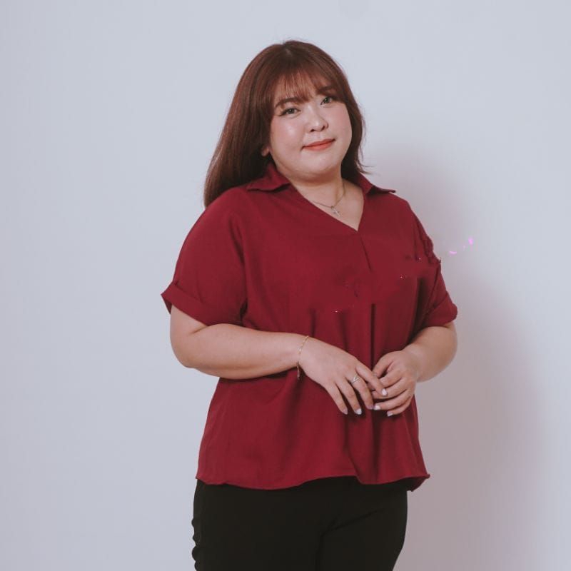 ATASAN JUMBO WANITA/BLOUSE WANITA  LENGAN PENDEK BIGSIZE