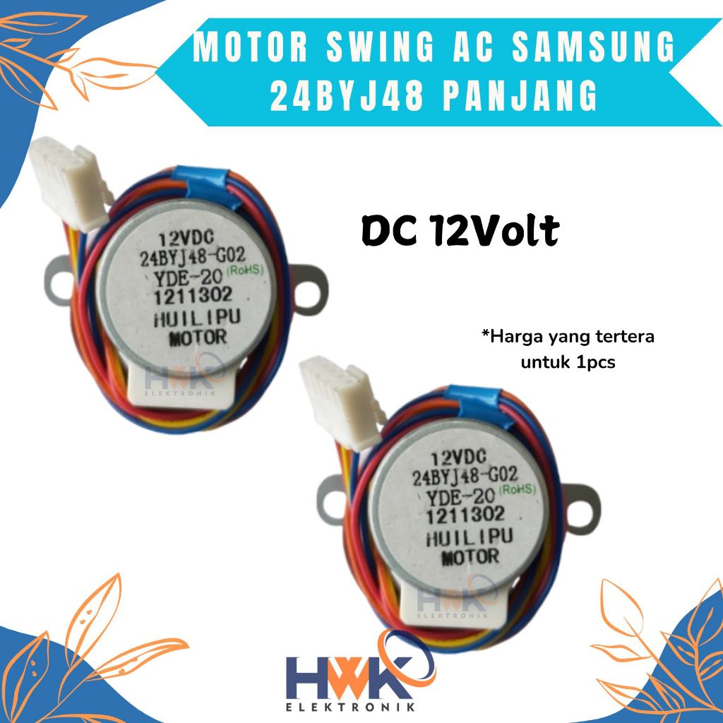 DINAMO MOTOR SWING AC KUPING PANJANG / MOTOR SWING 24BYJ48 SAMSUNG 24BYJ48-G02
